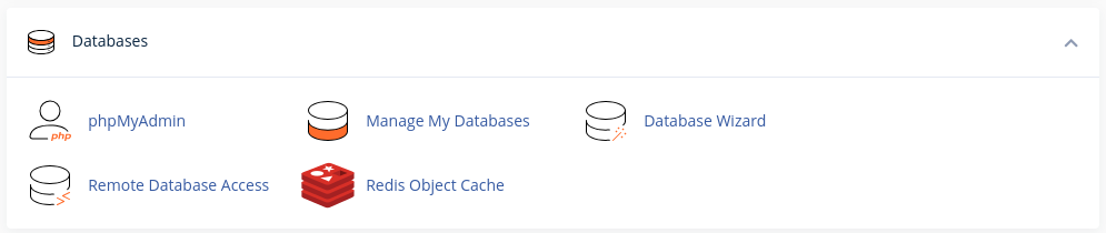 cPanel Databases Section