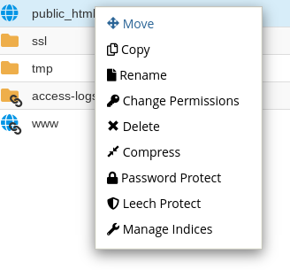 cPanel File Manager Permissions