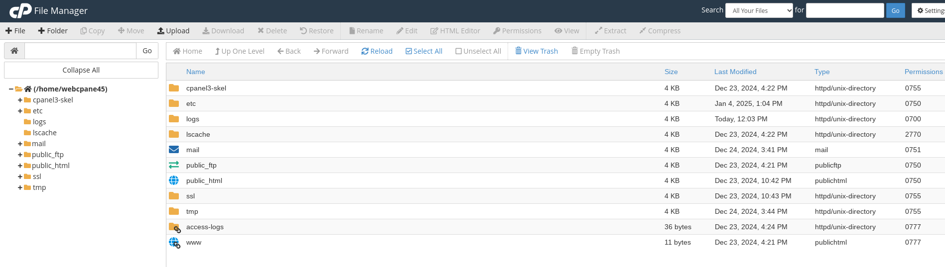 cPanel File Manager