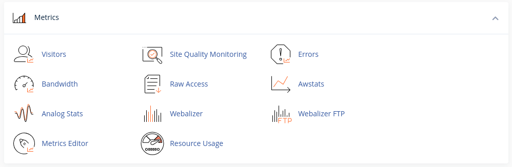 cPanel Metrics Section